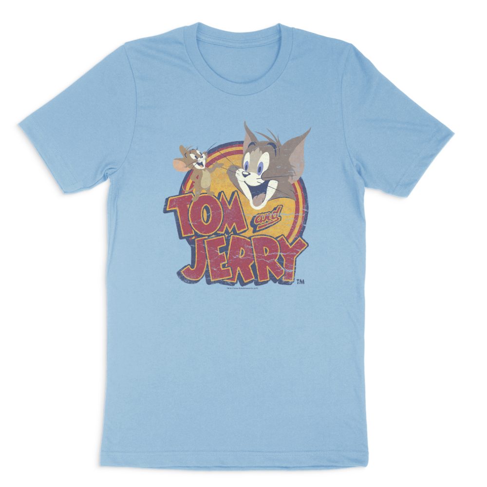 TOM AND JERRY WATER DAMAGED SHORT SLEEVE T-SHIRT