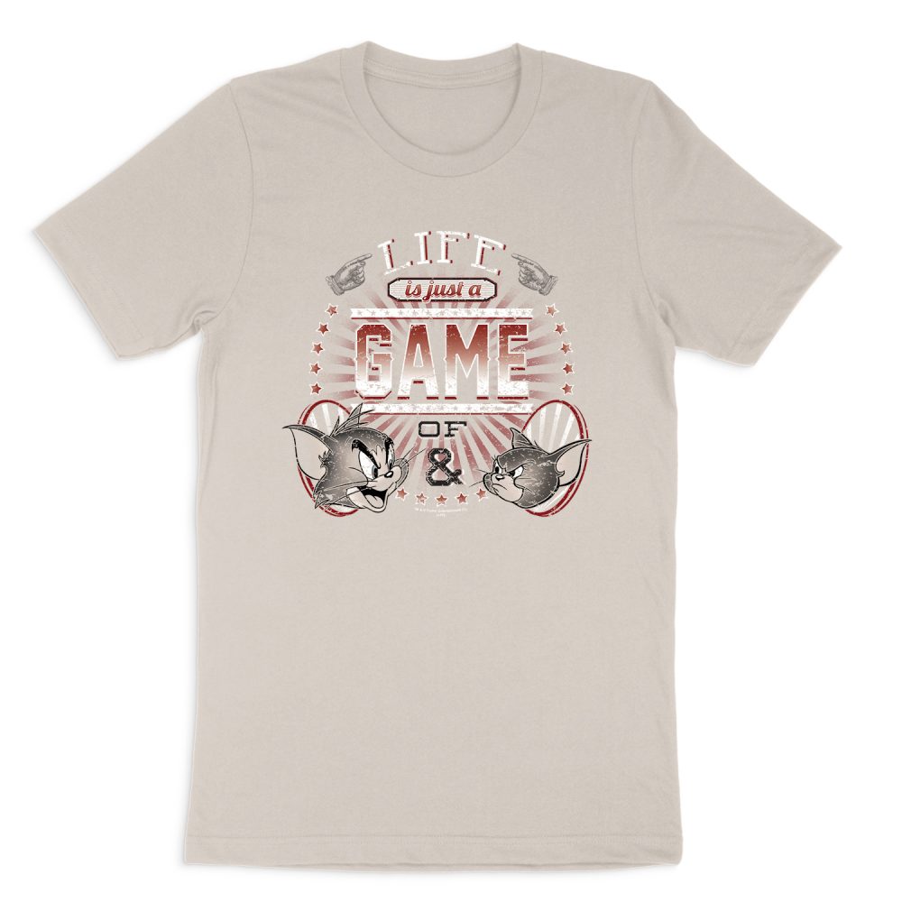 TOM AND JERRY LIFE IS A GAME SHORT SLEEVE T-SHIRT