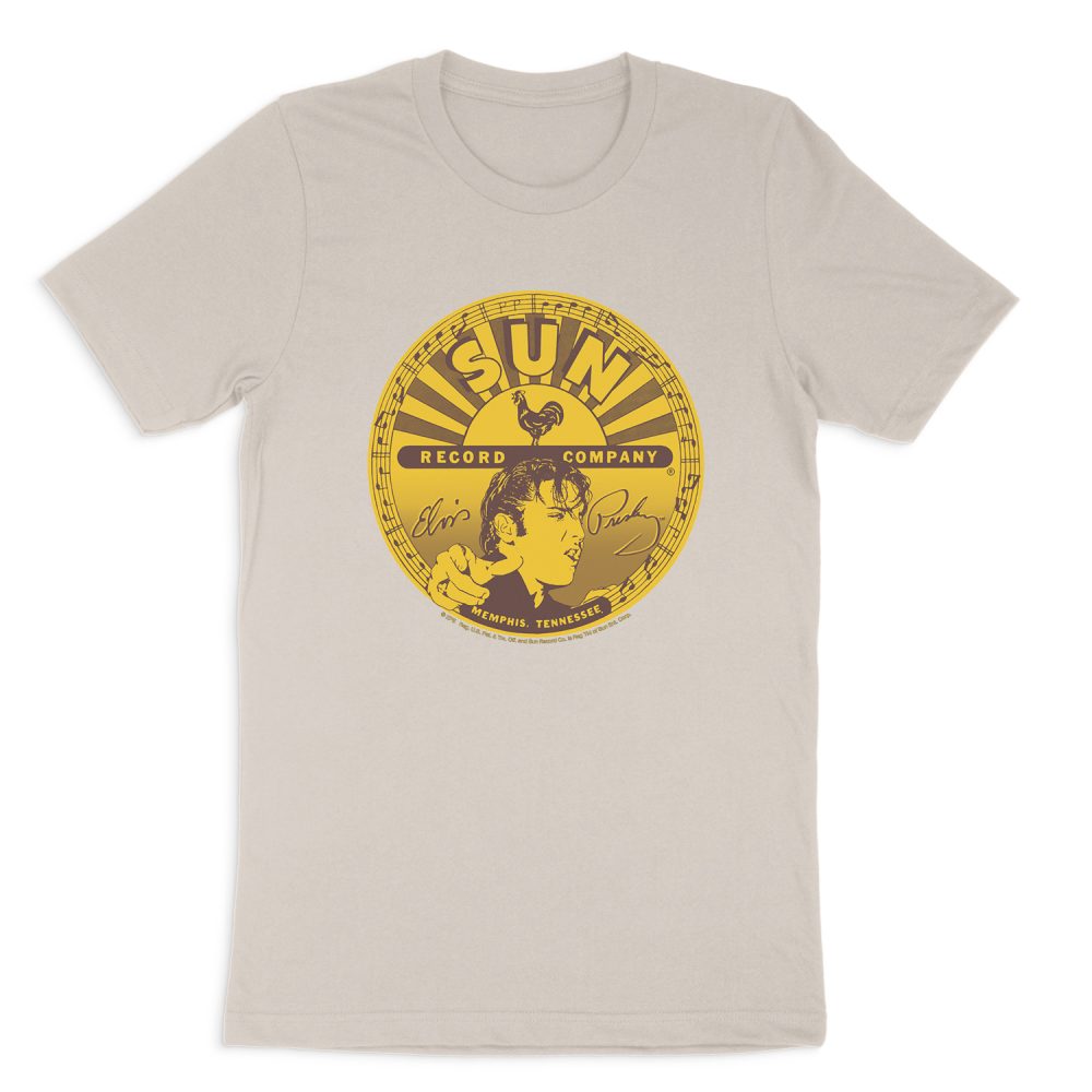 SUN RECORDS ELVIS FULL SUN LABEL SHORT SLEEVE T-SHIRT