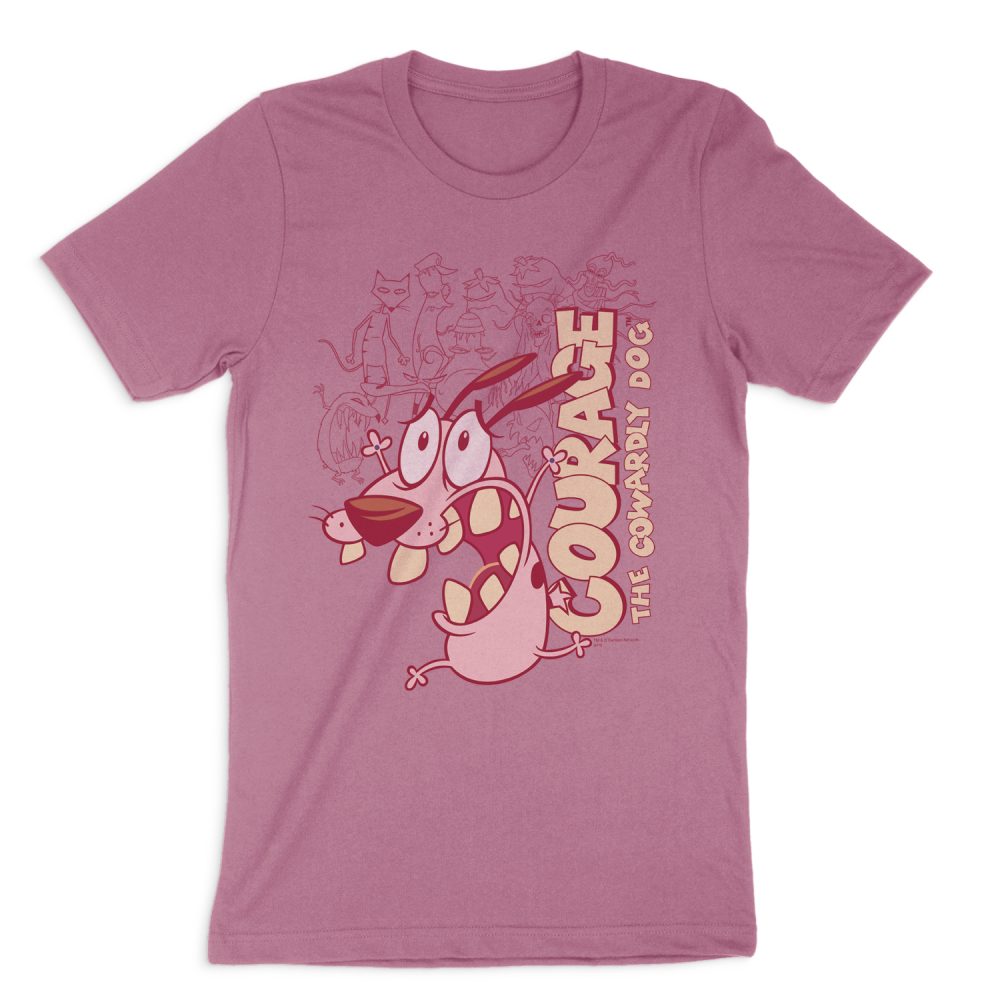 COURAGE THE COWARDLY DOG RUNNING SCARED SHORT SLEEVE T-SHIRT