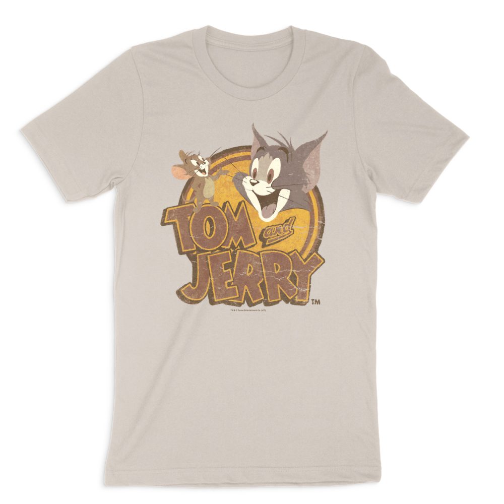 TOM AND JERRY WATER DAMAGED SHORT SLEEVE T-SHIRT