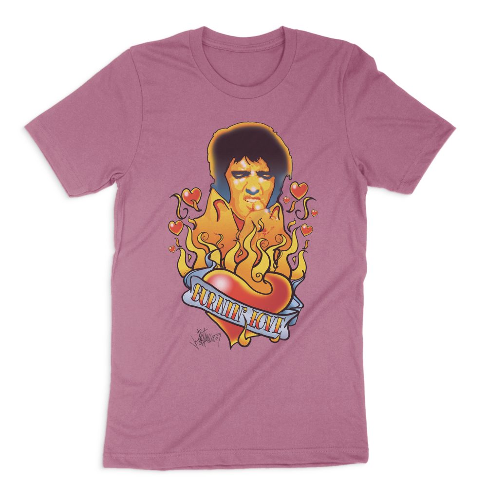 ELVIS PRESLEY BURNING LOVE SHORT SLEEVE T-SHIRT
