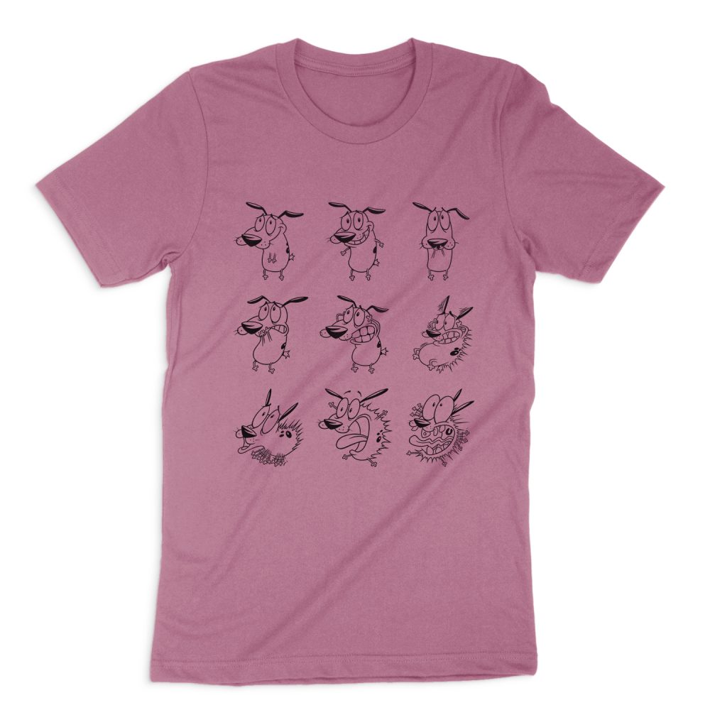 COURAGE THE COWARDLY DOG COURAGE POSES SHORT SLEEVE T-SHIRT