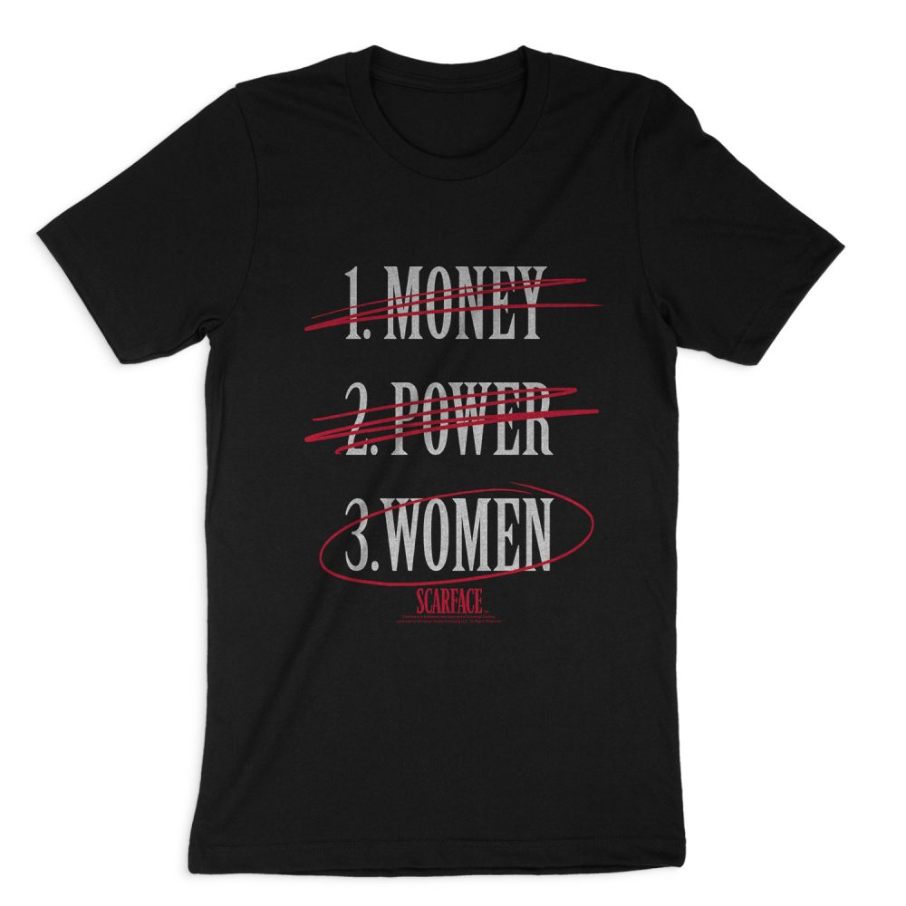 SCARFACE MONEY POWER WOMEN SHORT SLEEVE T-SHIRT