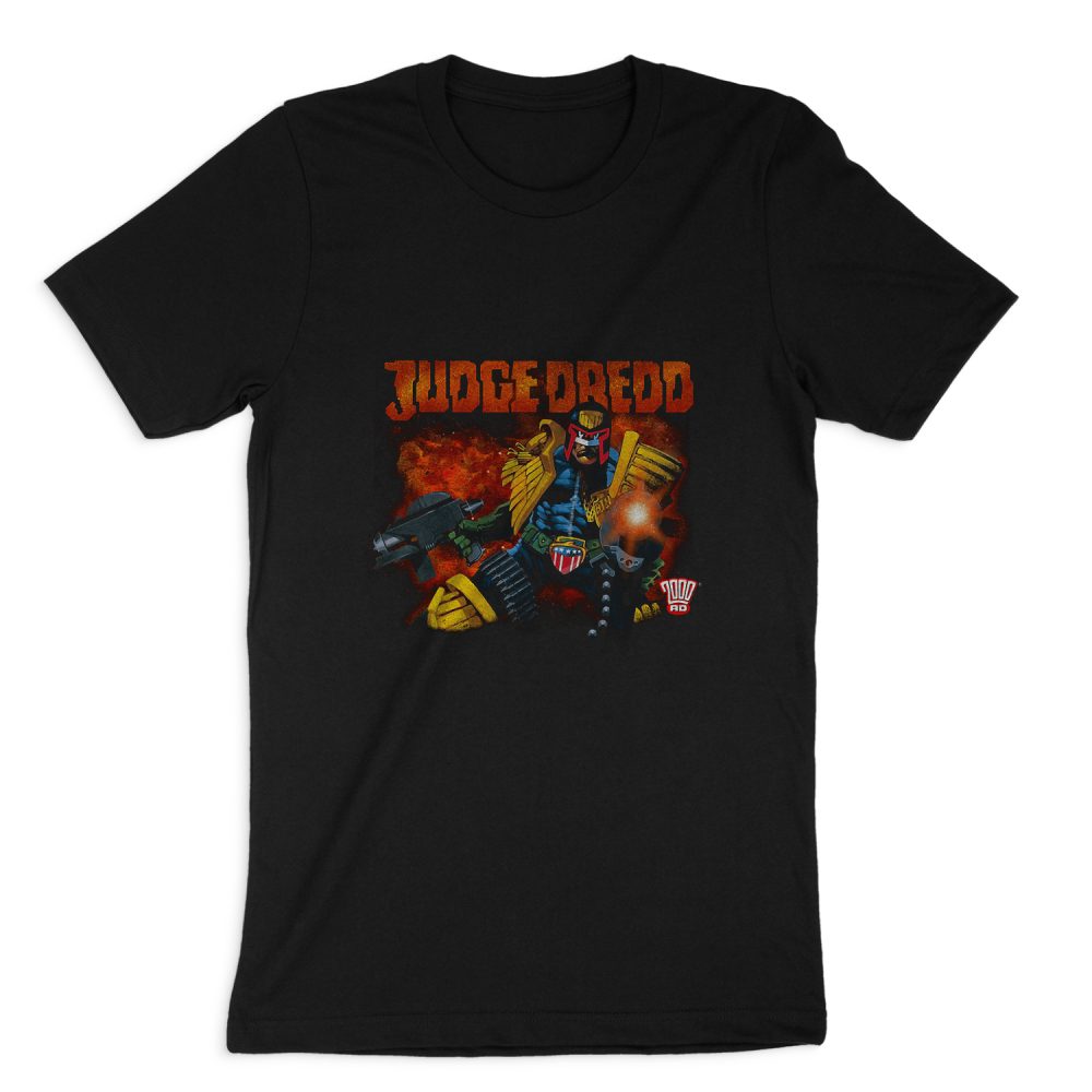 JUDGE DREDD THROUGH FIRE SHORT SLEEVE T-SHIRT