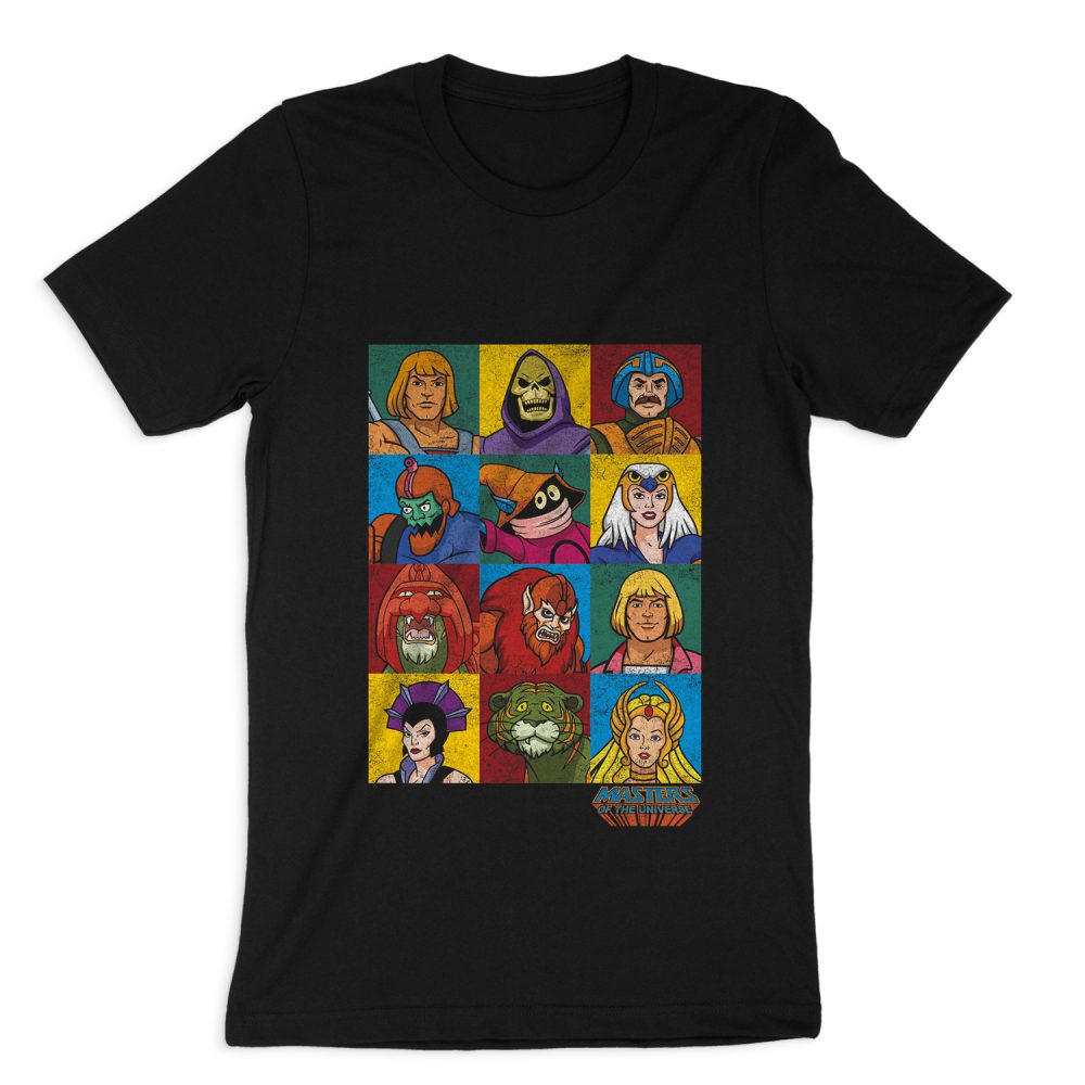MASTERS OF THE UNIVERSE CHARACTER HEADS SHORT SLEEVE T-SHIRT