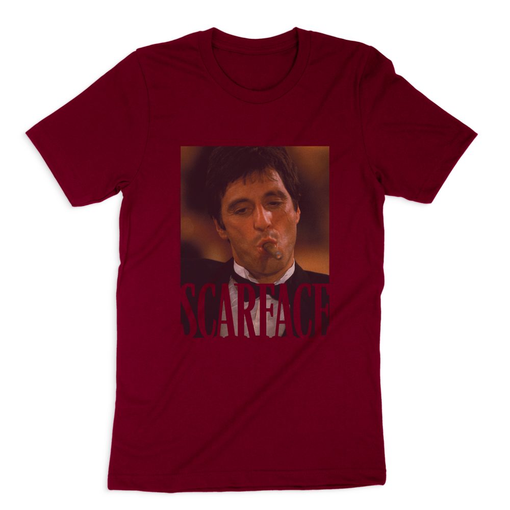 SCARFACE SMOKING CIGAR SHORT SLEEVE T-SHIRT