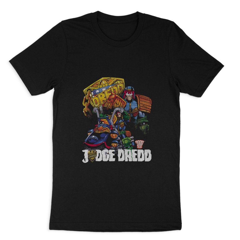 JUDGE DREDD BIKE AND BADGE SHORT SLEEVE T-SHIRT