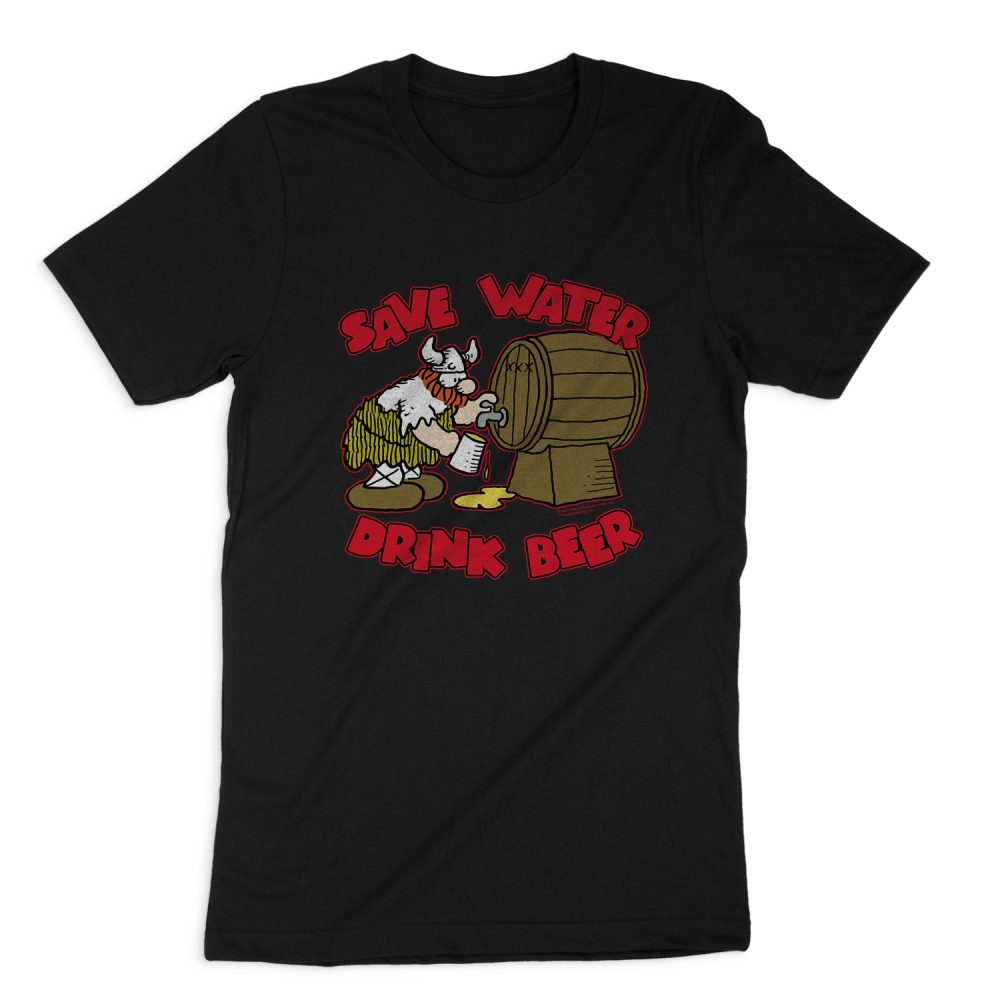 HAGAR THE HORRIBLE SAVE WATER DRINK BEER SHORT SLEEVE T-SHIRT