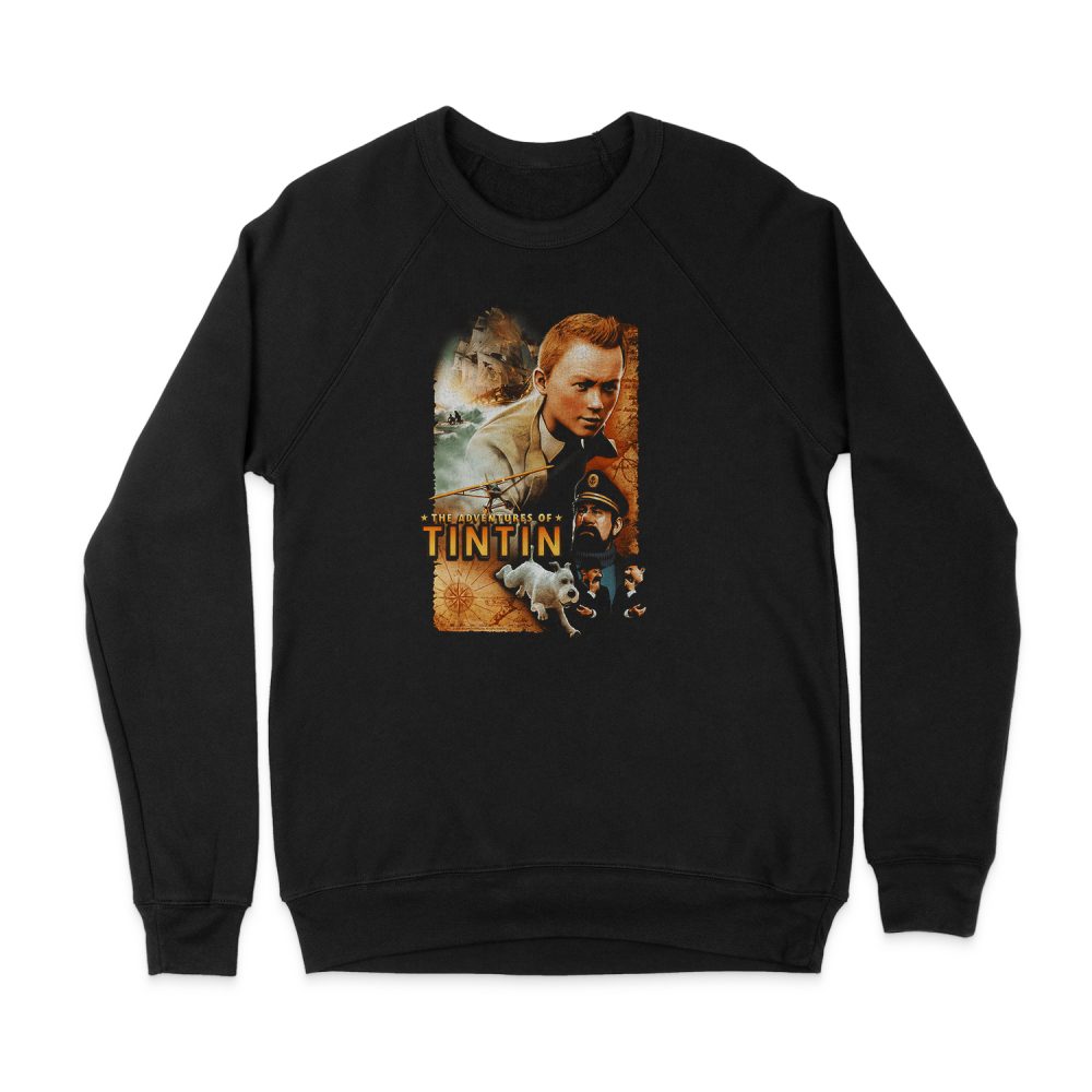 THE ADVENTURES OF TINTIN ADVENTURE POSTER SWEATSHIRT