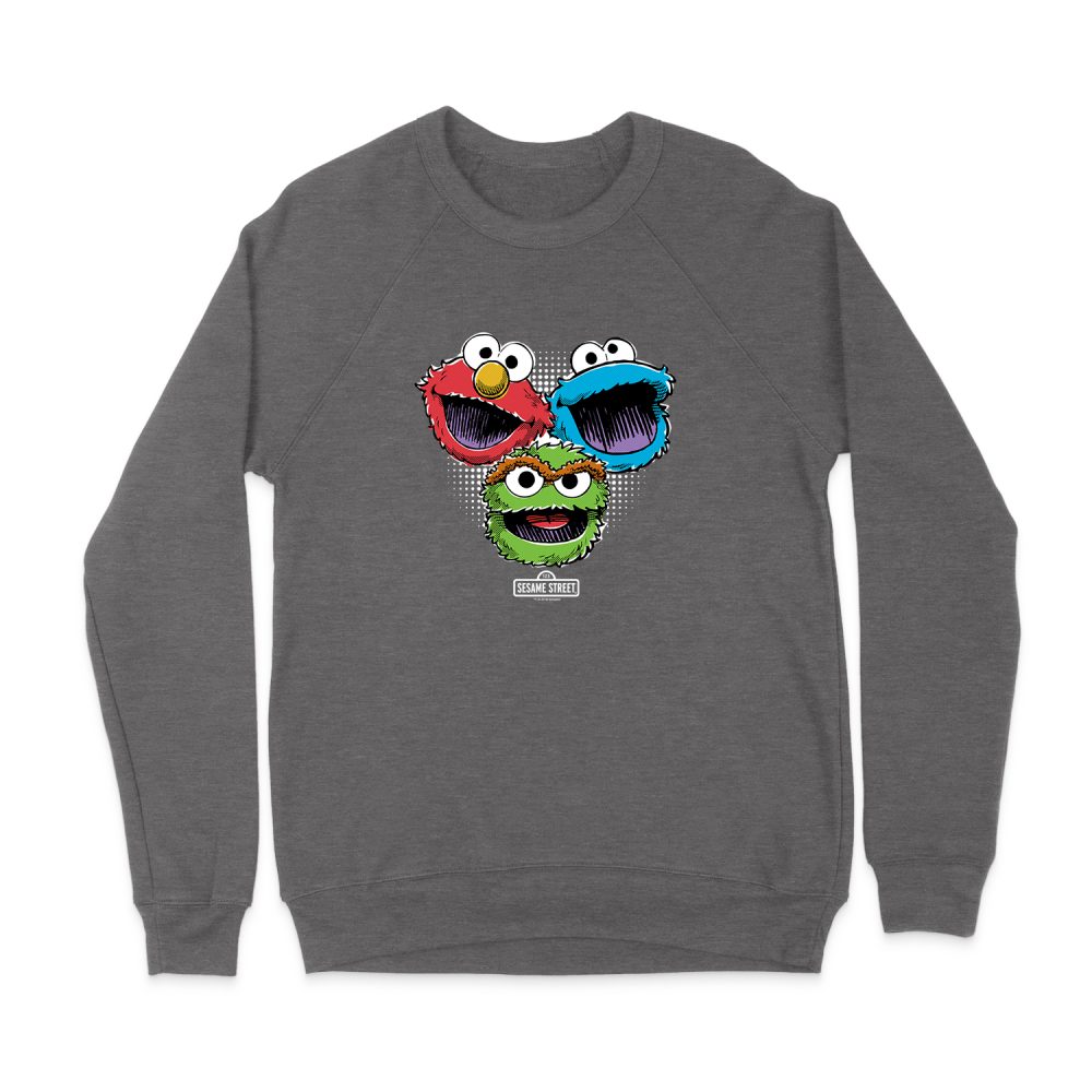 SESAME STREET HALFTONE HEADS SWEATSHIRT