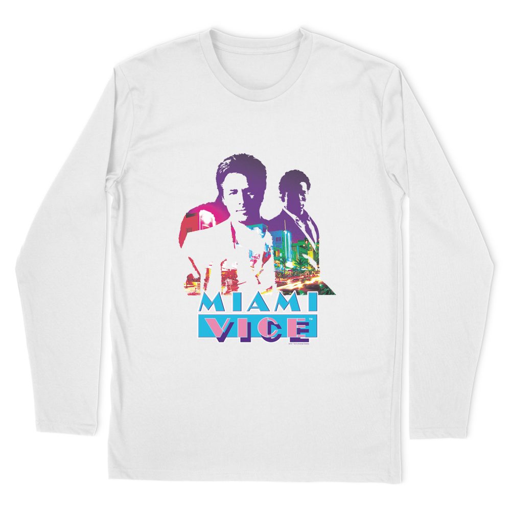 MIAMI VICE CROCKETT AND TUBBS LONG SLEEVE T-SHIRT