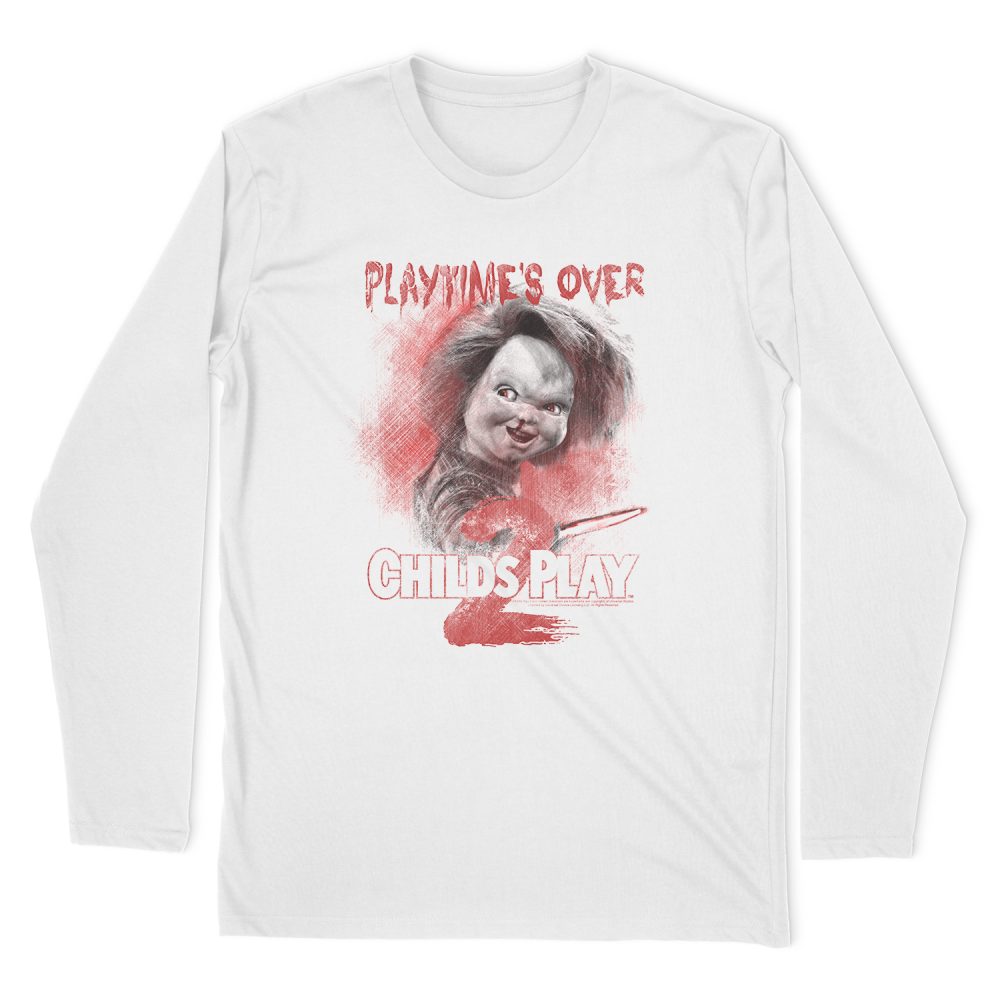 CHILD'S PLAY 2 PLAYTIMES OVER LONG SLEEVE T-SHIRT