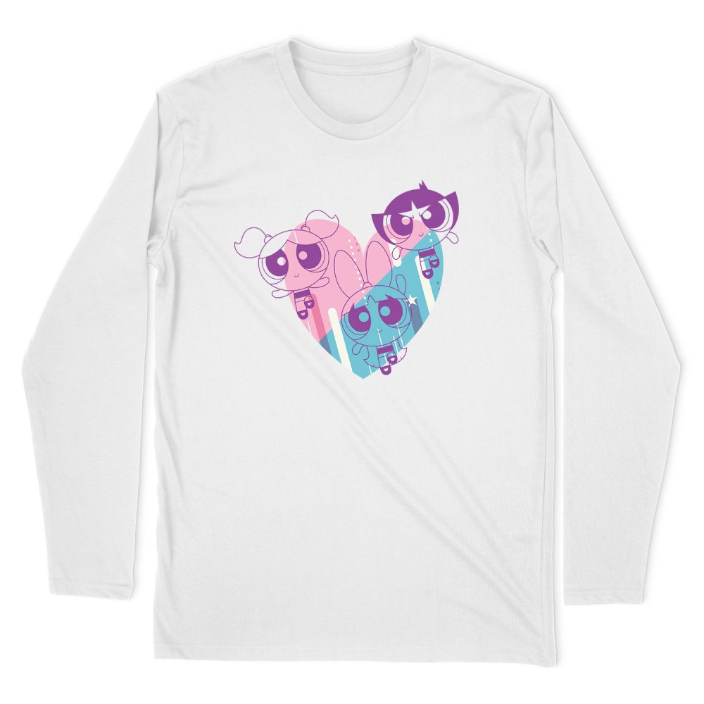 POWERPUFF GIRLS POWERPUFF HEART LONG SLEEVE T-SHIRT