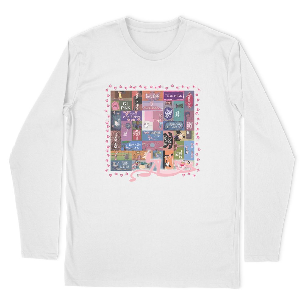 PINK PANTHER VINTAGE TITLES LONG SLEEVE T-SHIRT