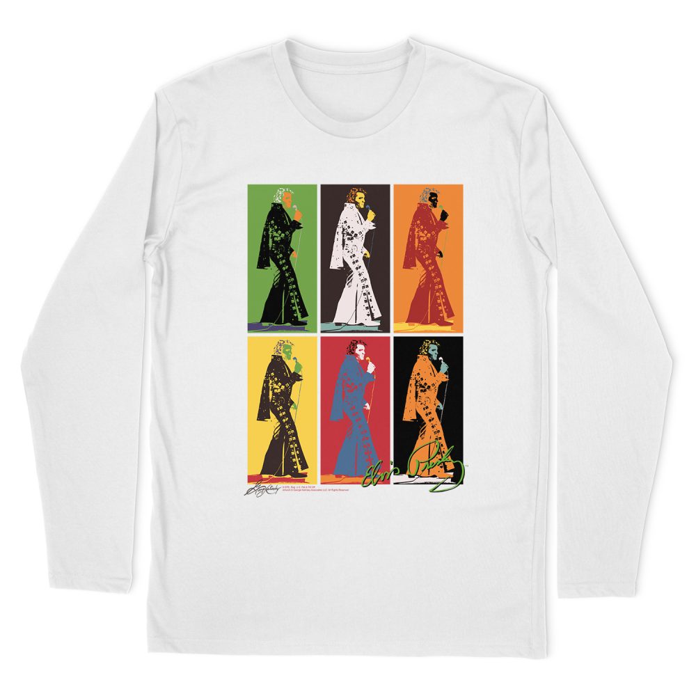 ELVIS PRESLEY RETRO BOXES LONG SLEEVE T-SHIRT
