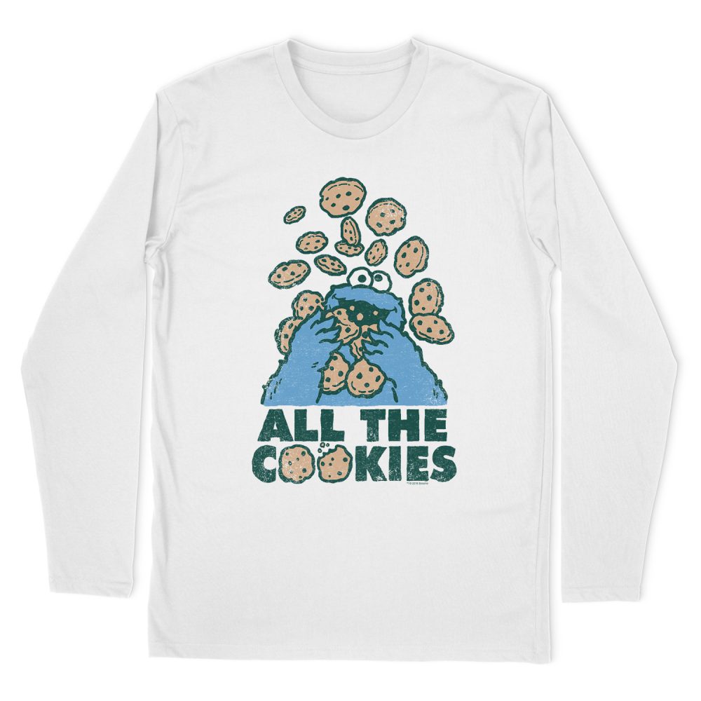 SESAME STREET ALL THE COOKIES LONG SLEEVE T-SHIRT