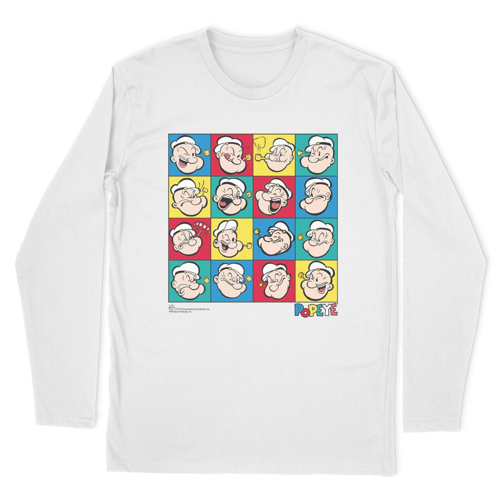 POPEYE COLOR BLOCK LONG SLEEVE T-SHIRT