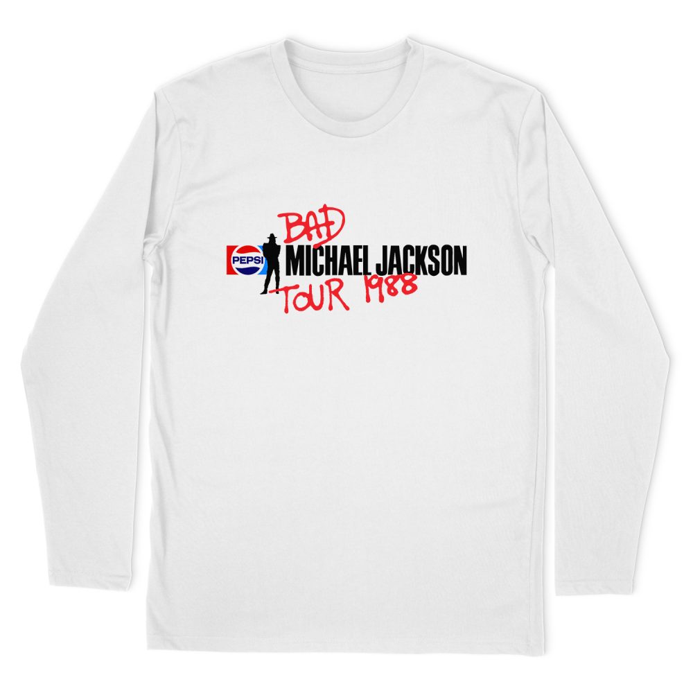 MICHAEL JACKSON BAD TOUR 1988 LONG SLEEVE T-SHIRT
