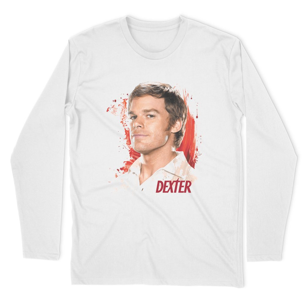 DEXTER BLOOD SPLATTER LONG SLEEVE T-SHIRT