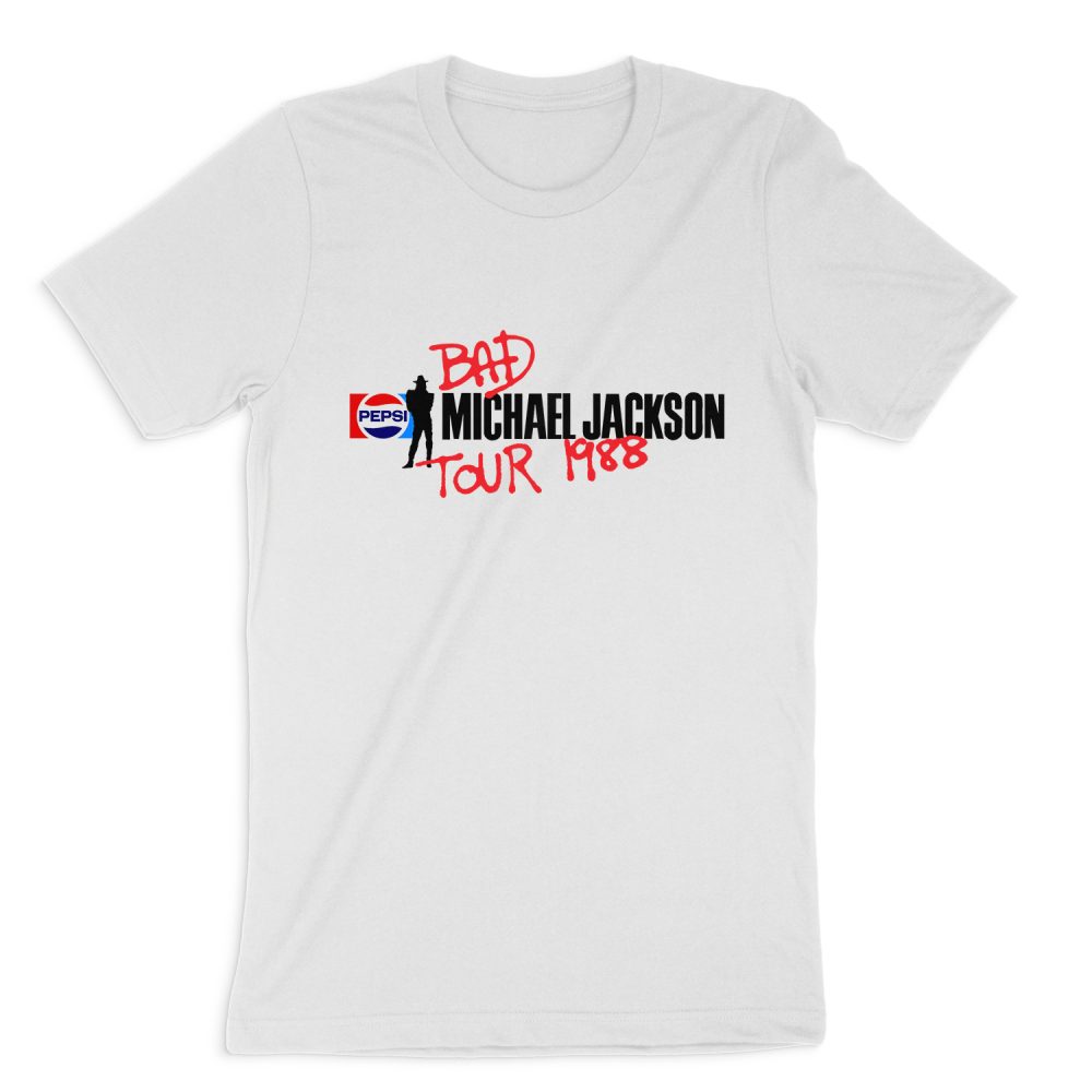 MICHAEL JACKSON BAD TOUR 1988 SHORT SLEEVE T-SHIRT