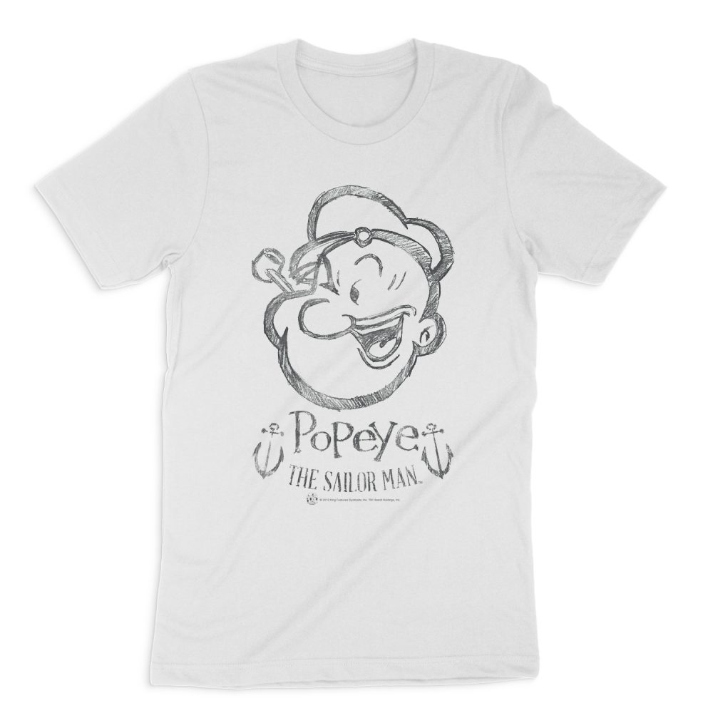 POPEYE SKETCH PORTRAIT SHORT SLEEVE T-SHIRT