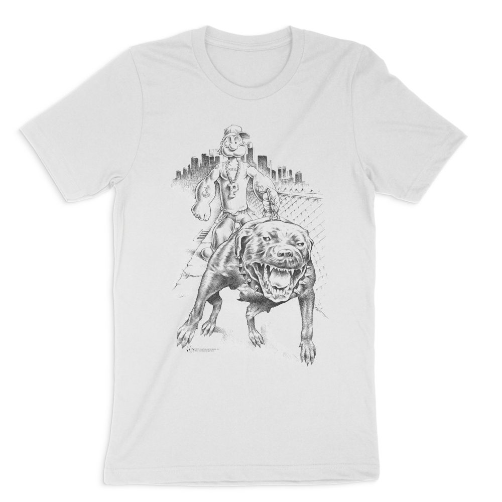 POPEYE WALKING THE DOG SHORT SLEEVE T-SHIRT