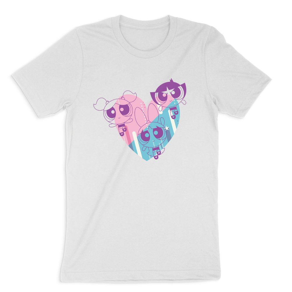 POWERPUFF GIRLS POWERPUFF HEART SHORT SLEEVE T-SHIRT