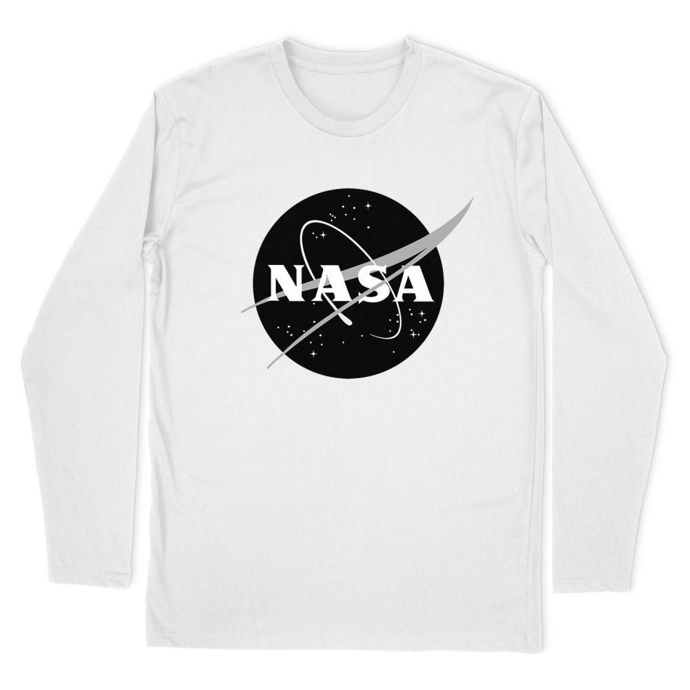 NASA B&W LONG SLEEVE T-SHIRT