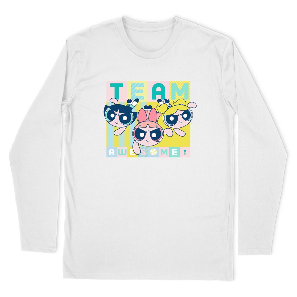 POWERPUFF GIRLS AWESOME BLOCK LONG SLEEVE T-SHIRT