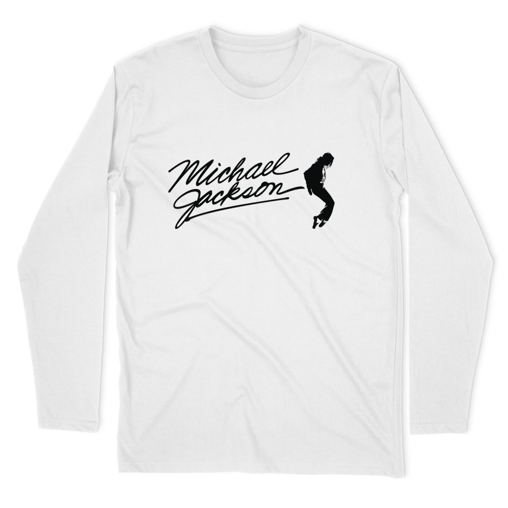 BLACK AND WHITE MICHAEL JACKSON LONG SLEEVE T-SHIRT