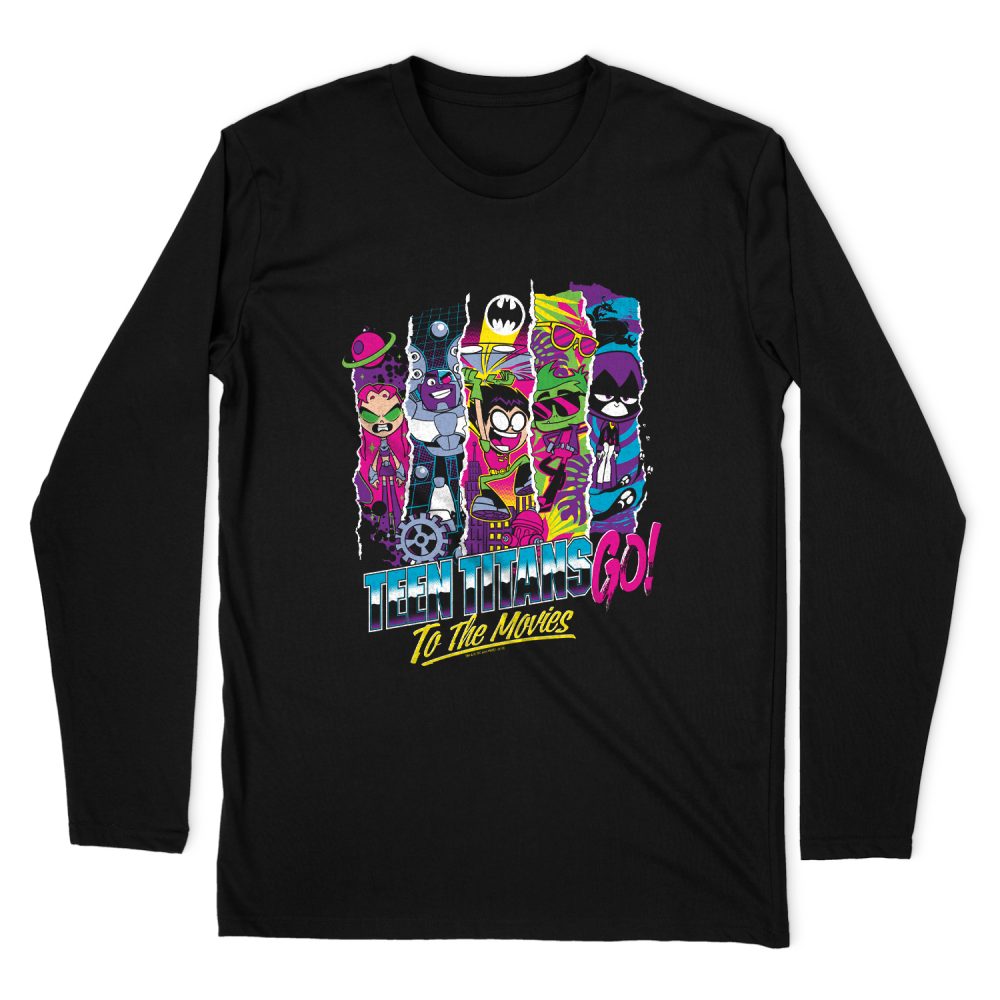 TITANS GO TO THE MOVIES LONG SLEEVE T-SHIRT