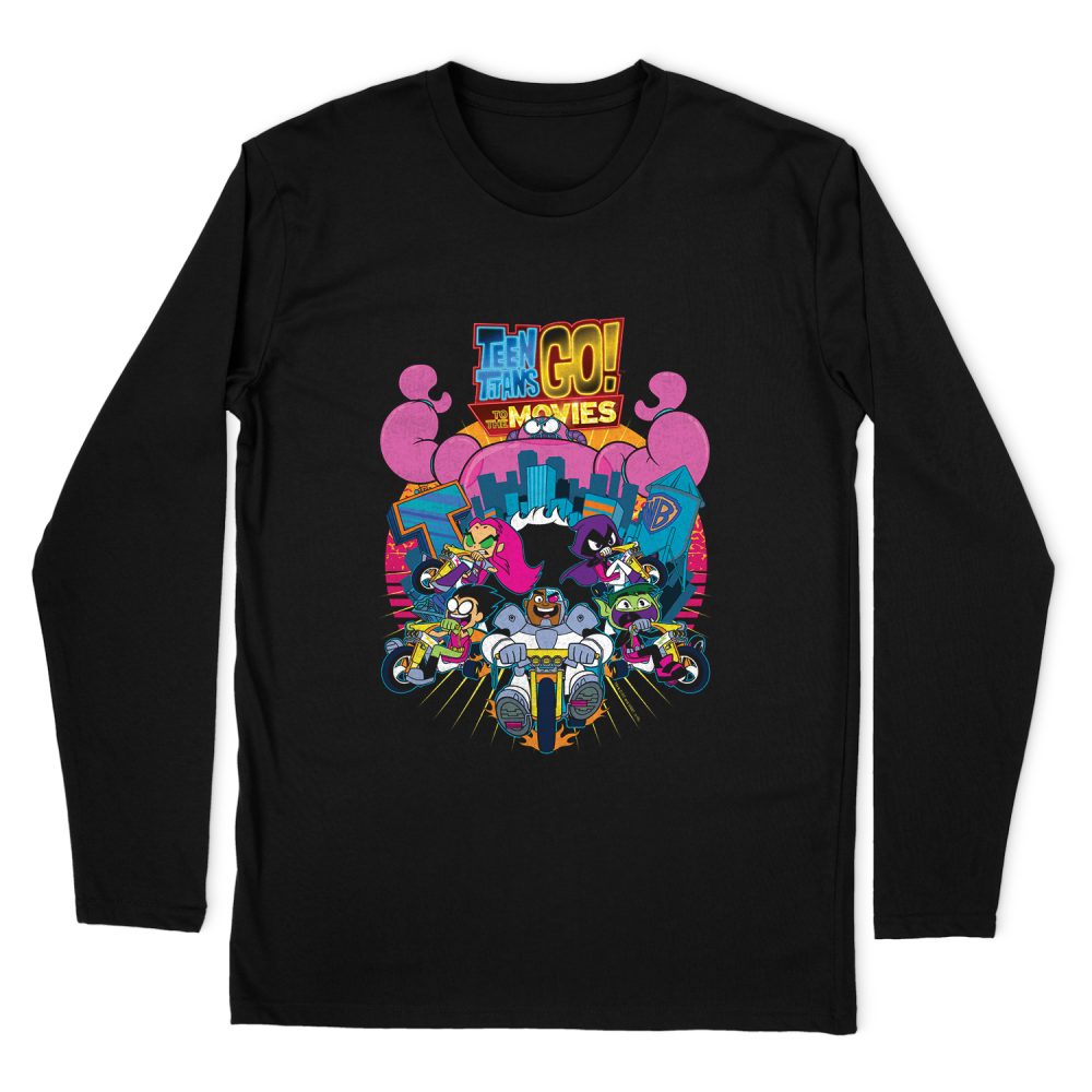 TEEN TITANS GO BURST THROUGH LONG SLEEVE T-SHIRT
