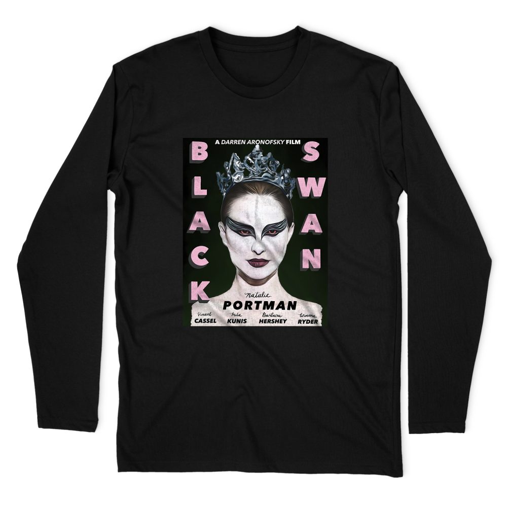 BLACK SWAN RETRO POSTER MOVIE LONG SLEEVE T-SHIRT