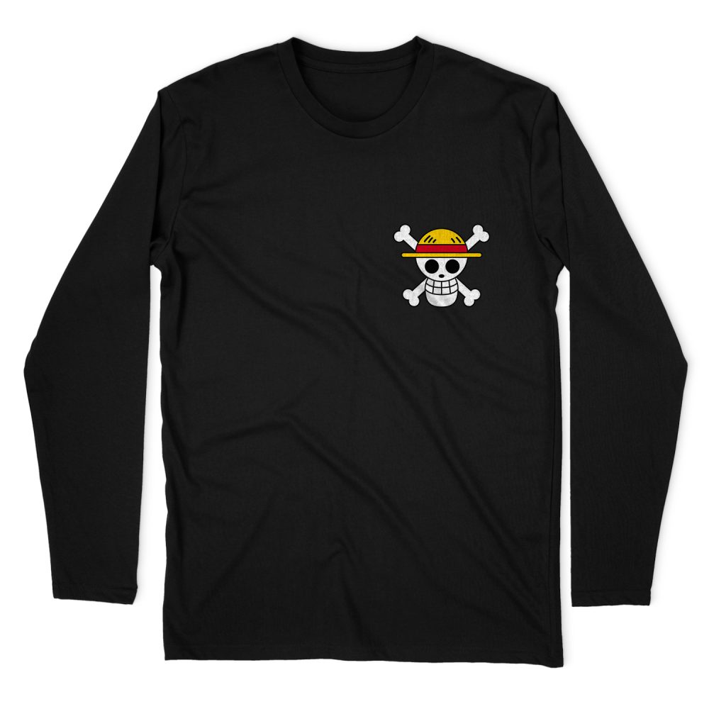 ONE PIECE-STRAW-HAT LOGO PATCH LONG SLEEVE T-SHIRT