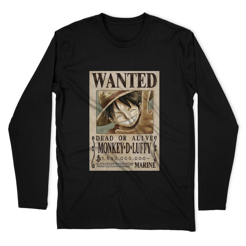 ONE PIECE WANTED POSTER LONG SLEEVE T-SHIRT