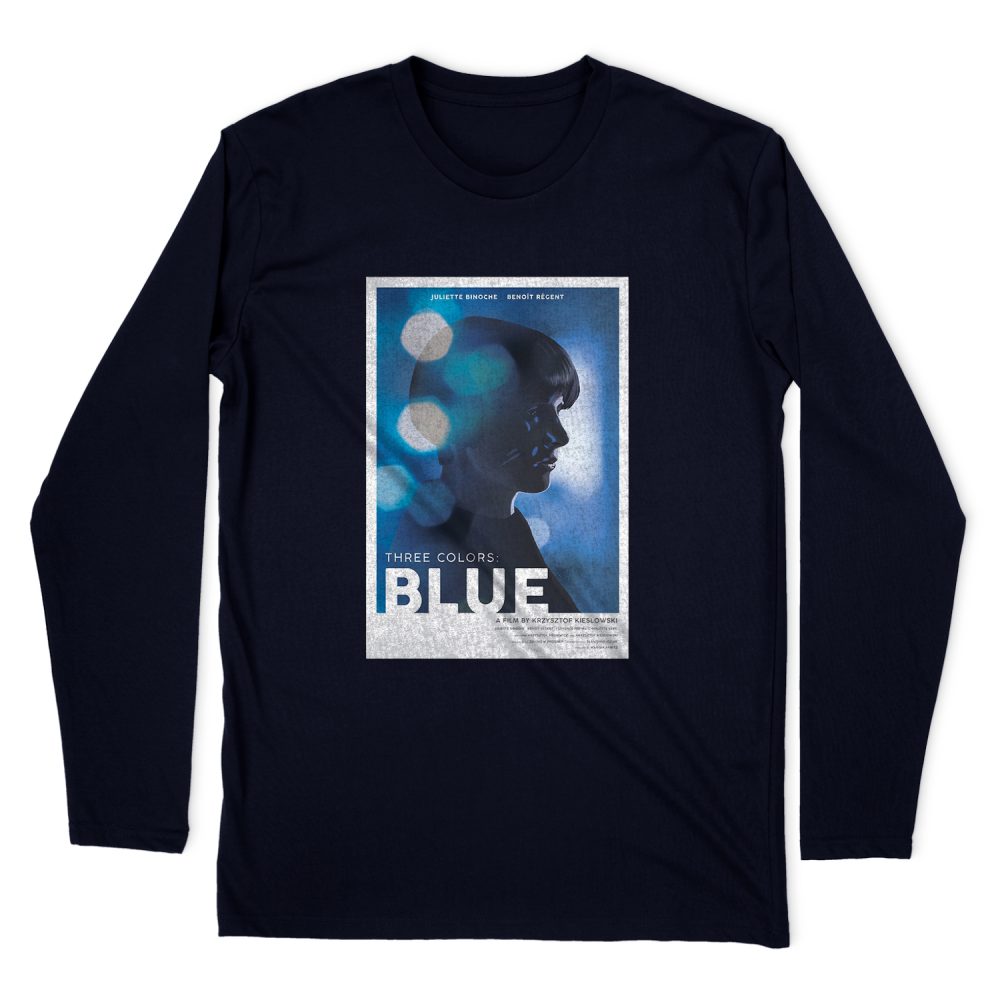 KRZYSZTOF KIESLOWSKI - THREE COLORS BLUE POSTER LONG SLEEVE T-SHIRT