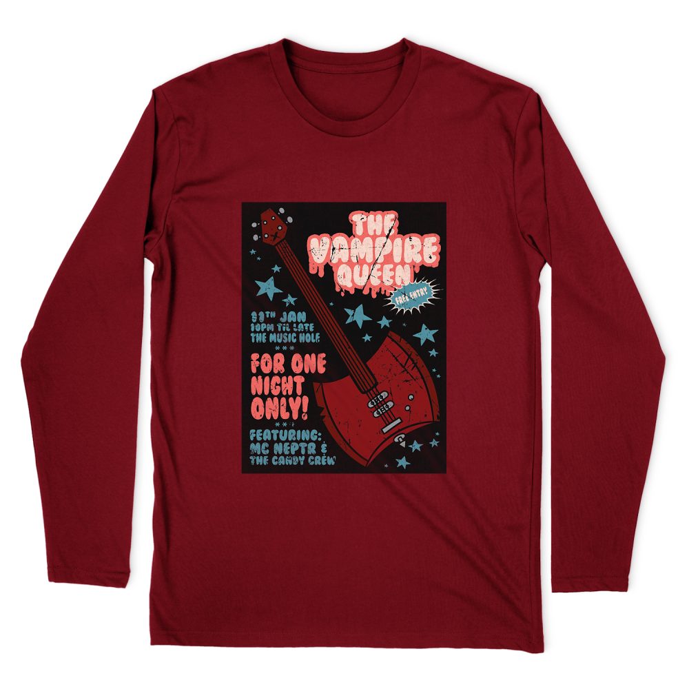 THE VAMPIRE QUEEN MUSIC POSTER LONG SLEEVE T-SHIRT