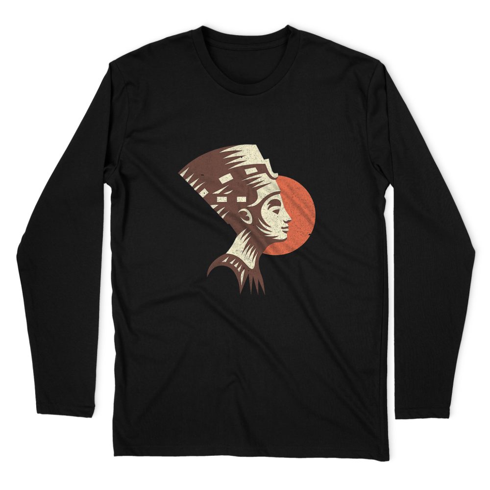 NEFERTITI CLEOPATRA VECTOR LONG SLEEVE T-SHIRT