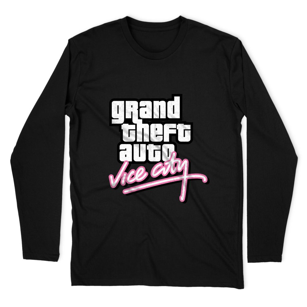GRAND THEFT AUTO VICE CITY LOGO LONG SLEEVE T-SHIRT