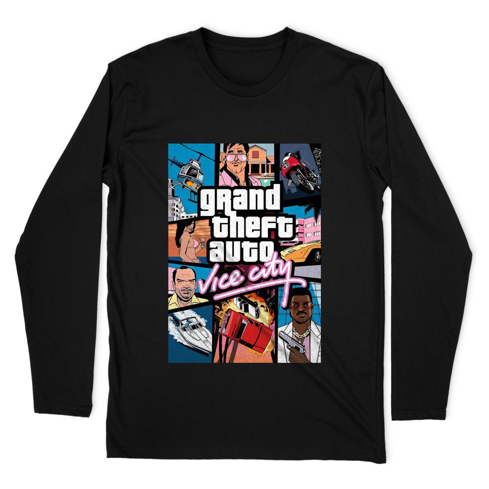 GTA VICE CITY POSTER LONG SLEEVE T-SHIRT