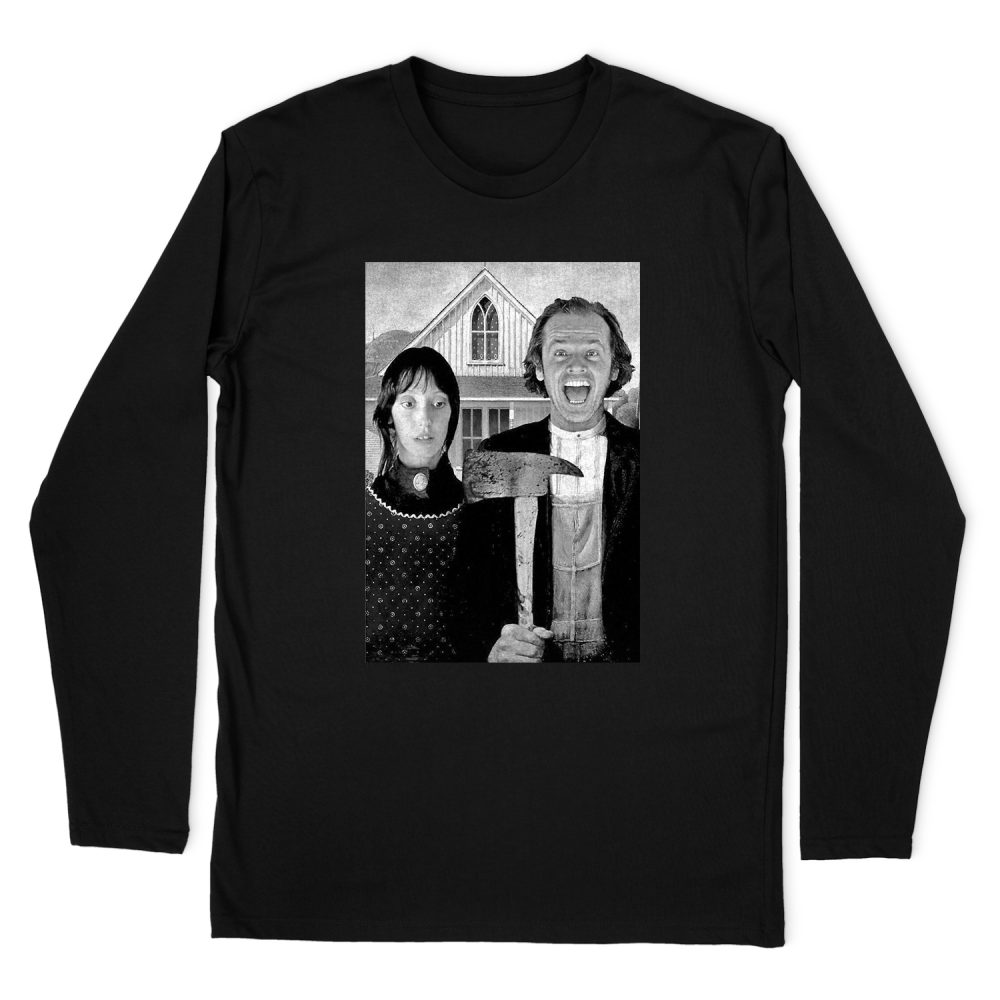 THE SHINING AMERICAN GOTHIC B&W LONG SLEEVE T-SHIRT