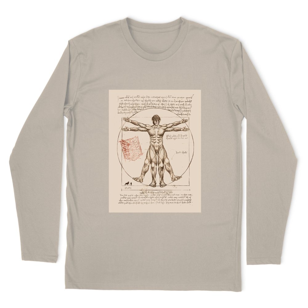 VITRUVIAN MAN - ATTACK ON TITAN LONG SLEEVE T-SHIRT