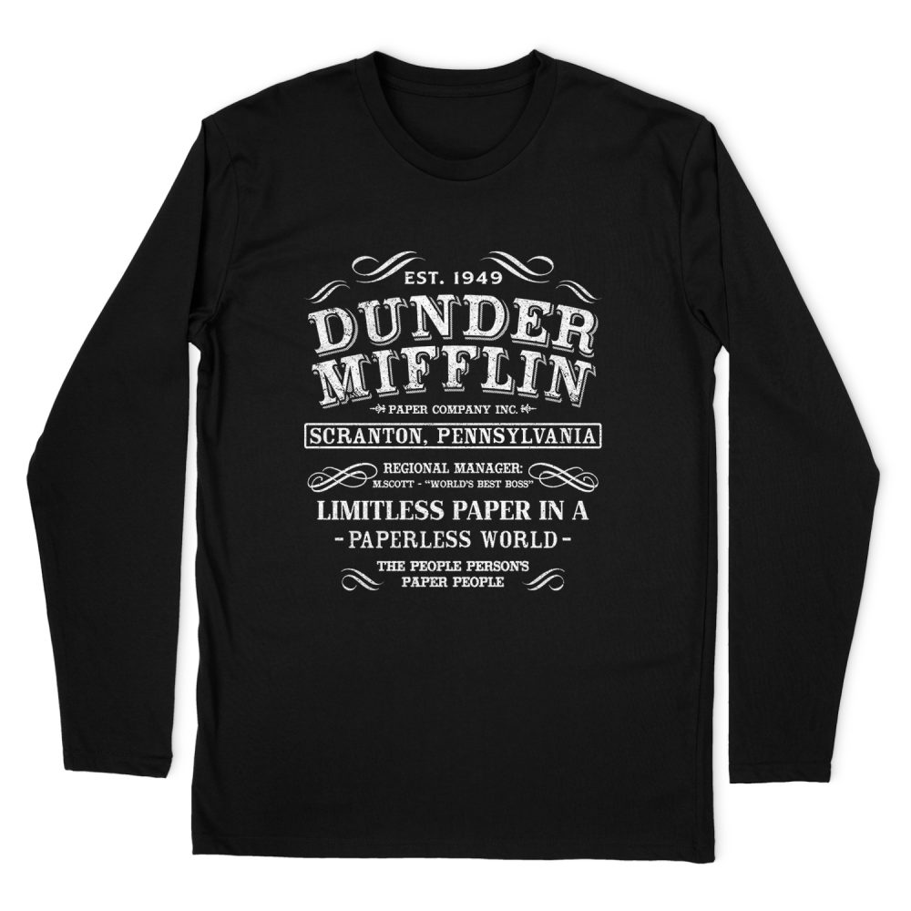 DUNDER MIFFLIN - THE OFFICE LONG SLEEVE T-SHIRT