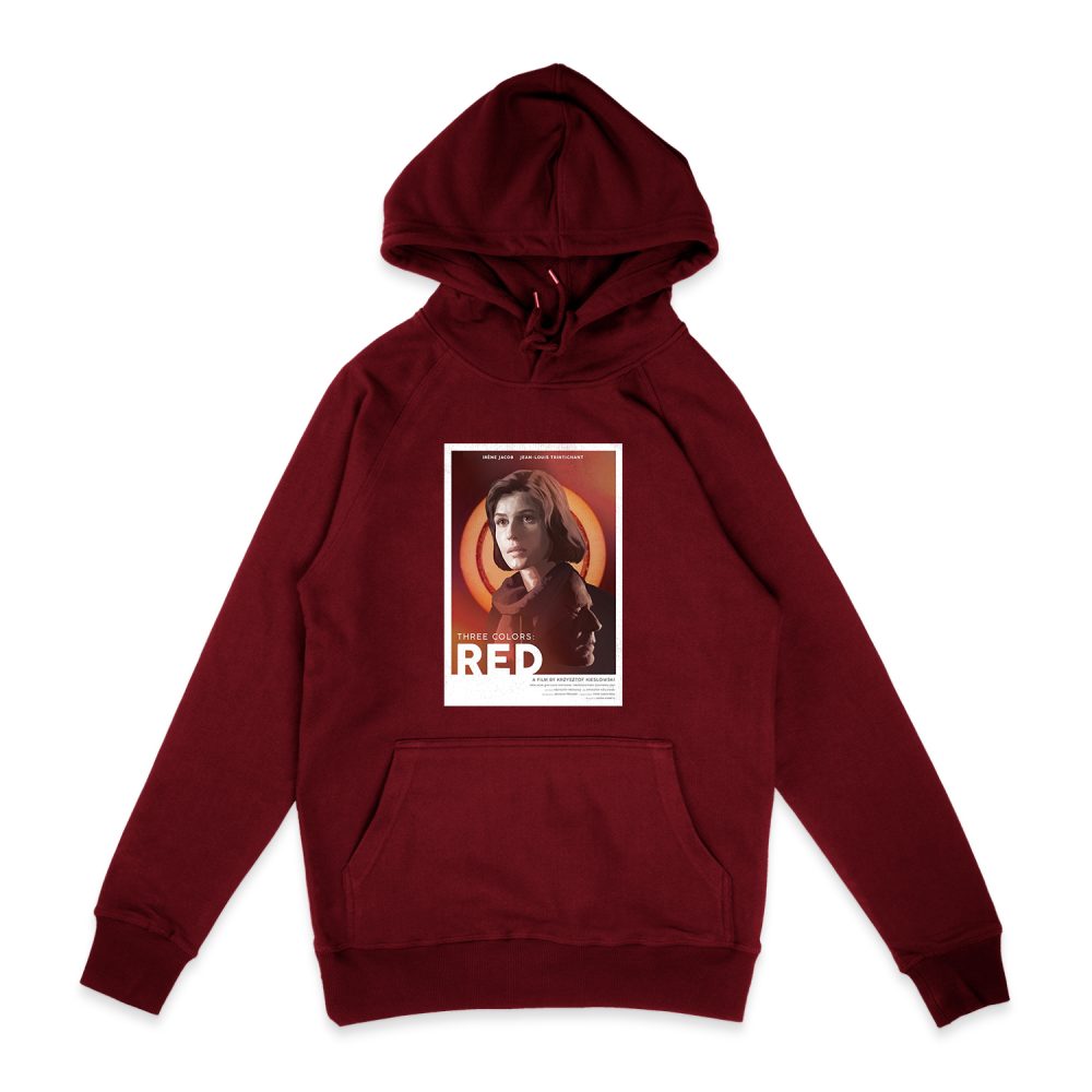 KRZYSZTOF KIESLOWSKI - THREE COLORS RED POSTER HOODIE