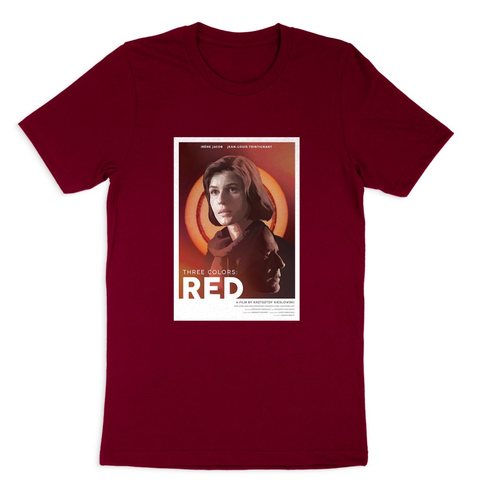 KRZYSZTOF KIESLOWSKI - THREE COLORS RED POSTER SHORT SLEEVE T-SHIRT