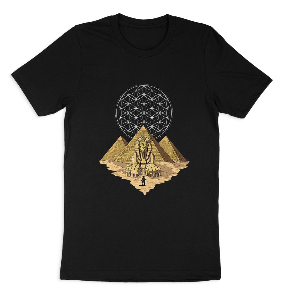 EGYPTIAN PYRAMIDS SPHINX SHORT SLEEVE T-SHIRT