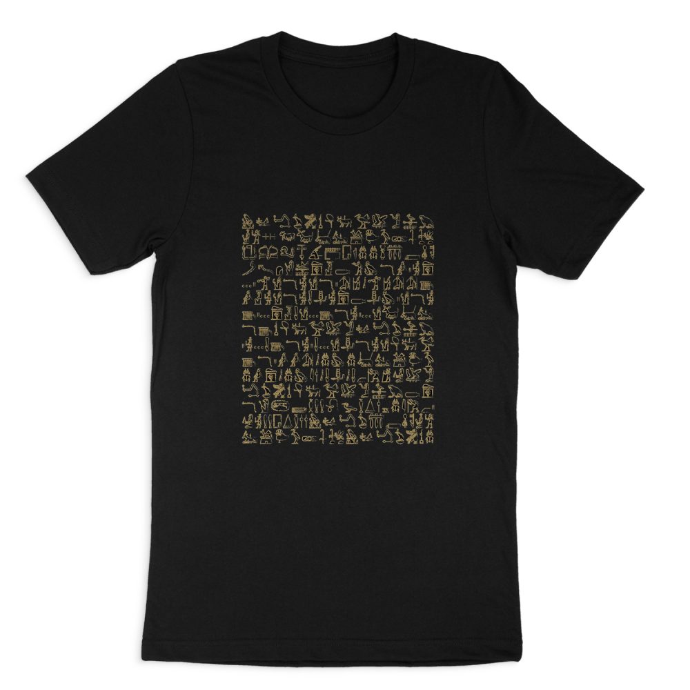 ANCIENT EGYPTIAN HIEROGLYPHS SEAMLESS SHORT SLEEVE T-SHIRT