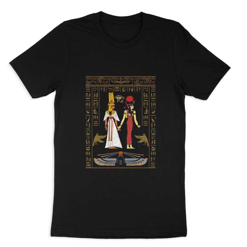 ISIS AND NEFERTITI EGYPTIAN GODDESS SHORT SLEEVE T-SHIRT