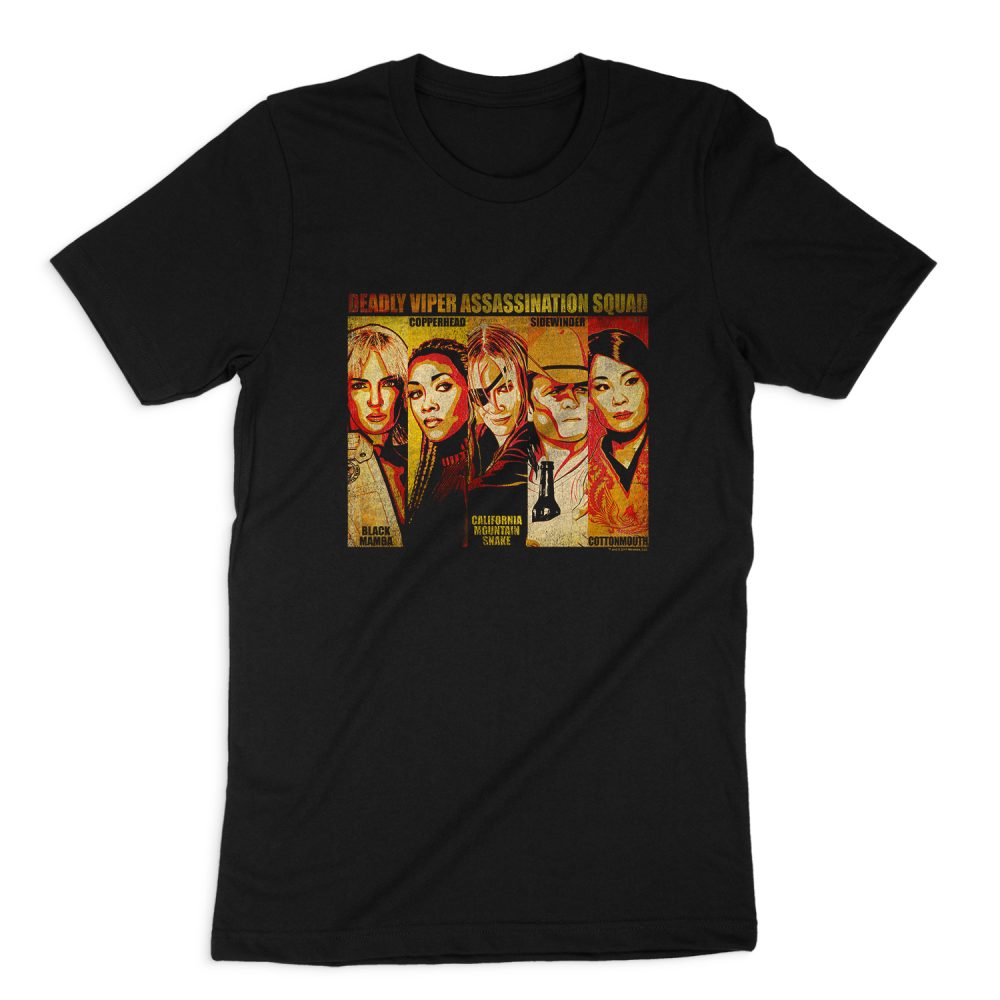 KILL BILL DEADLY VIPER ASSASSINATION SQUAD SHORT SLEEVE T-SHIRT